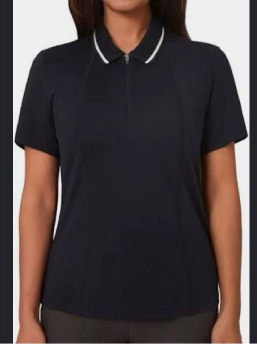 NEW Mondetta Women’s Black Short Sleeve Golf Athletic Pickleball Polo Shirt Tee